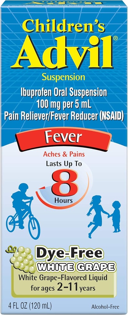 Advilの子供の懸濁液の砂糖は放します、Dye自由に、ベリー4のoz (2のパック)