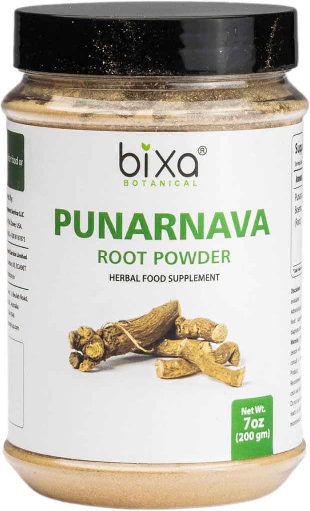 bixa BOTANICAL Punarnavaパウダー | 天然デトックスと流動バランスサポート | ボエルハビア ディフューサ | 200グラム / 7 OZ | アーユルヴェーダハーブサプリメント | グルテンフリー、非GMO、蒸気処理、ビーガン、100%純粋な