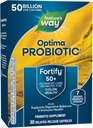 Nature's Way Fortify Optima Probiotic for Adults 50+, 50 Billion Live Cultures, Supports Digestive Balance, Colon & Immune Health*, No Refrigeration Needed, 30 Capsules (Packaging May Vary)