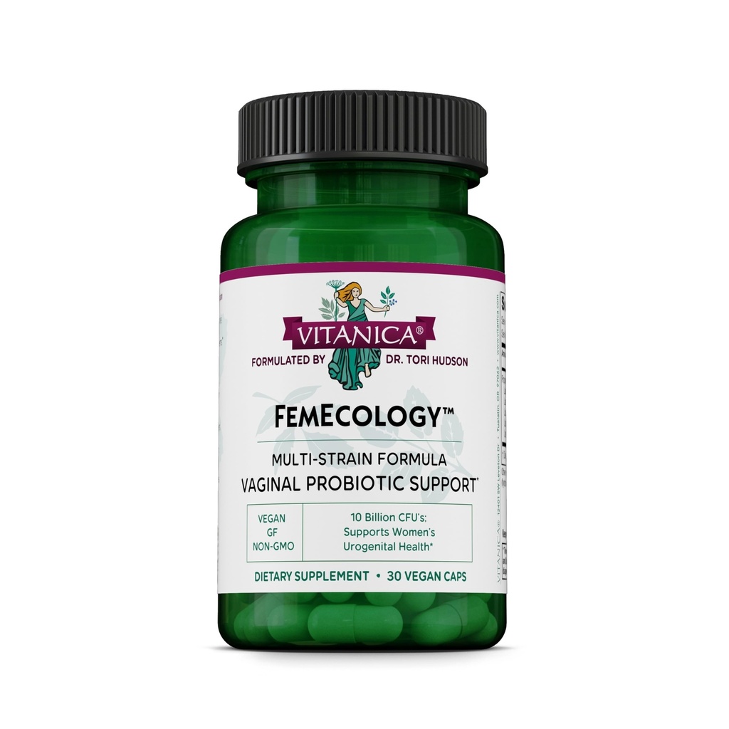Vitanica FemEcology、腟および腸のプロバイオティック サポート、ベジタリアン、30カプセル