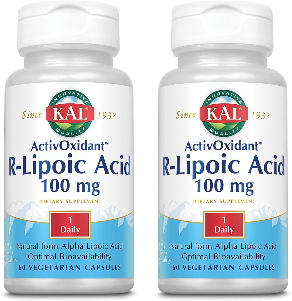 KAL 100 Mg R-lipoicの酸のActivoxidantのタブレット、60の計算  2のパック