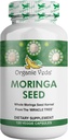 有機Vedaモリンガシードカプセル - 100%純粋な有機Moringa Oleiferaシードパウダー&モリンガオイルオメガ3&6、ミラクルツリー抗酸化剤、ビタミン - 男性と女性のためのエネルギー&フォーカスブースト、120カラット