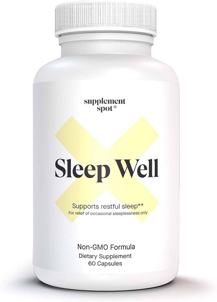 睡眠の井戸の自然な睡眠の援助–大人のw/Magnesium、L-Theanine、GABA及びSerotoninのための非ウサギの方式の補足–大人(60のカプセル、30のサービング)のための睡眠サポート補足