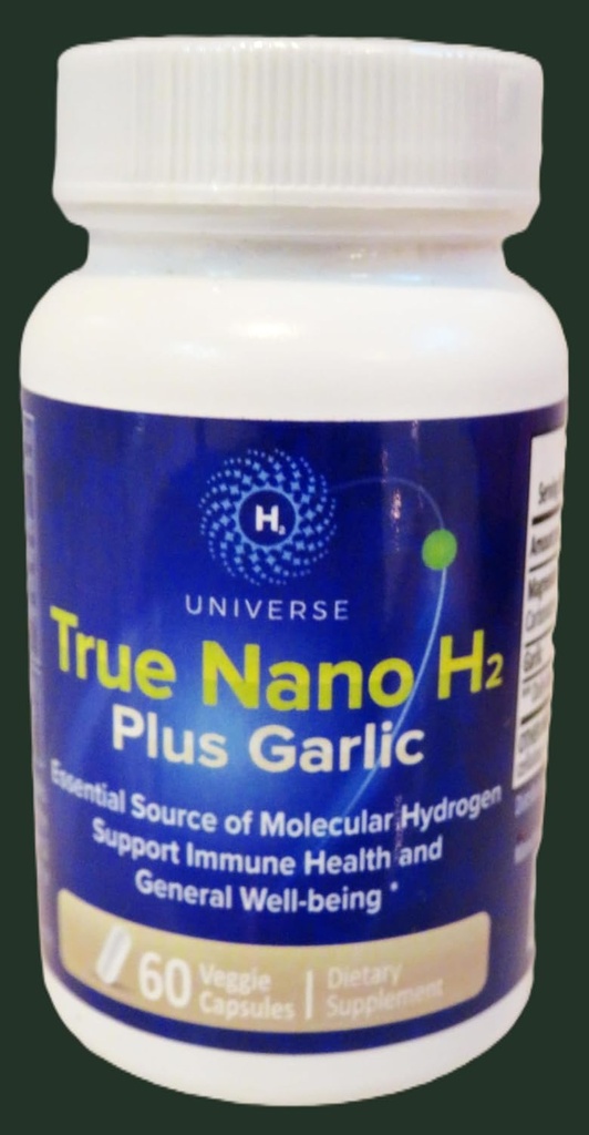 H2宇宙によるニンニクによる真のナノH2|活性水素ナノバブルによる分子水素、ボオストエネルギー、強力な抗酸化剤|60カプセル