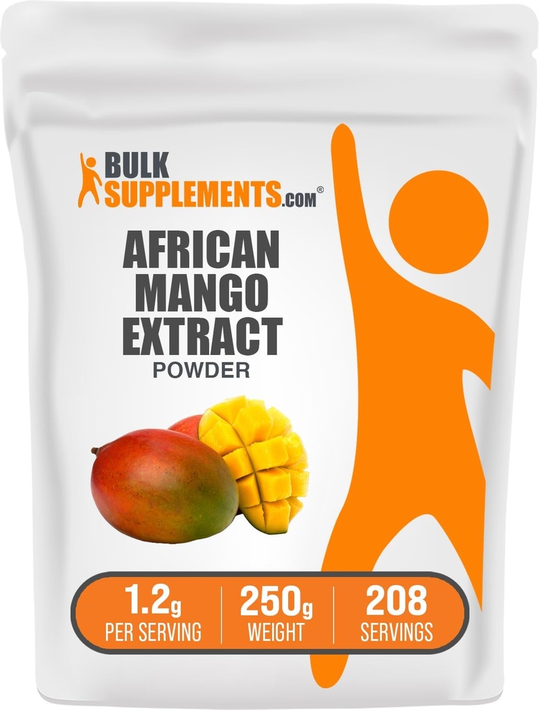 BulkSupplements.comアフリカマンゴーエキスパウダー - Irvingia Gabonensis、アフリカマンゴーパウダー - Gluten無料、給食あたり1.2g、250g(8.8オンス)(パッケージ1)
