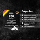 精密水和の電解液のカプセル- 15のまめによって詰められる(防水)/塩のカプセル-Combat Cramp -人工的な原料無し、Digestion-Friendlyの方式-グルテンフリー、Veganの友好的(1パック)