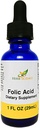 Liquid Vitamin B9 Folic Acid Supplements - VIT B Drops for Brain & Digestive Function, Liver Support - Gluten-Free, Non-GMO, Vegan - Nutritional Supplement for Adults - 1 fl. oz.