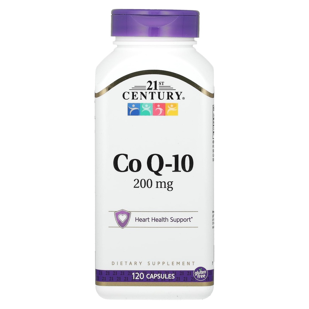第21世紀Co Q10 200のmgのカプセル、120の計算(27435)