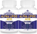 Liposomalアルファリポ酸1600mg/サービング、アルファリポ酸の栄養物は酸化防止健康、エネルギーおよびMetabolism-Gluten Free&Non GMO 120カプセルのための補います