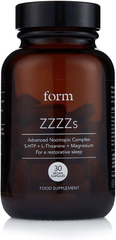 フォルム ZZZZS - 眠りのための自然な向知性 | 5-HTP | マグネシウム | 亜鉛 | 炭酸カルシウム | 天然再生睡眠のために