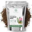 Elanen Naturals Organic Valerian Root 4 oz. (113g), USDA 認定オーガニック Valerian Root Herb Tea, Te De Valeriana Para Dormir, Valarian Officinalis 全ルーズリーフ, カット & シフト済み