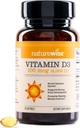 NatureWiseビタミンD3 4000iu (100 mcg)30日間免疫サポート、健康な筋肉機能、および骨の健康のための供給 - 非GMO、有機エキストラバージンオリーブオイル(ミニSoftgel)、30カウント