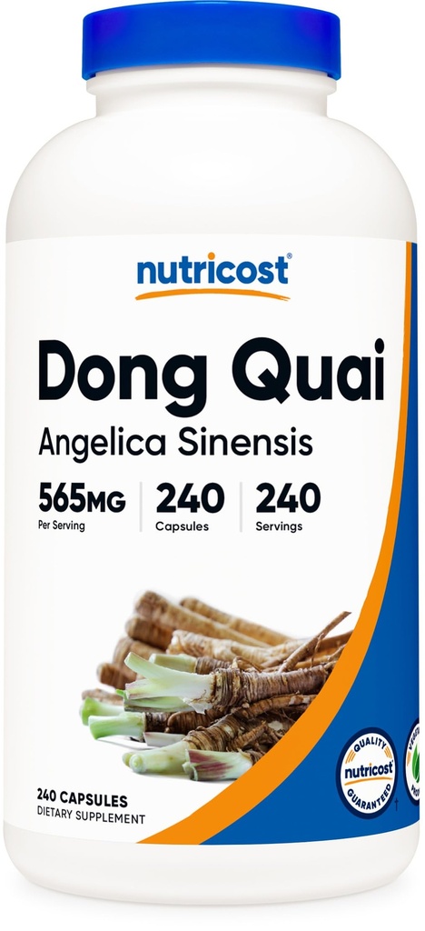 Nutricost Dong Quai 565mg、240カプセル(Angelica Sinensis) - ベジタリアンキャップ、非GMO、グルテンフリー