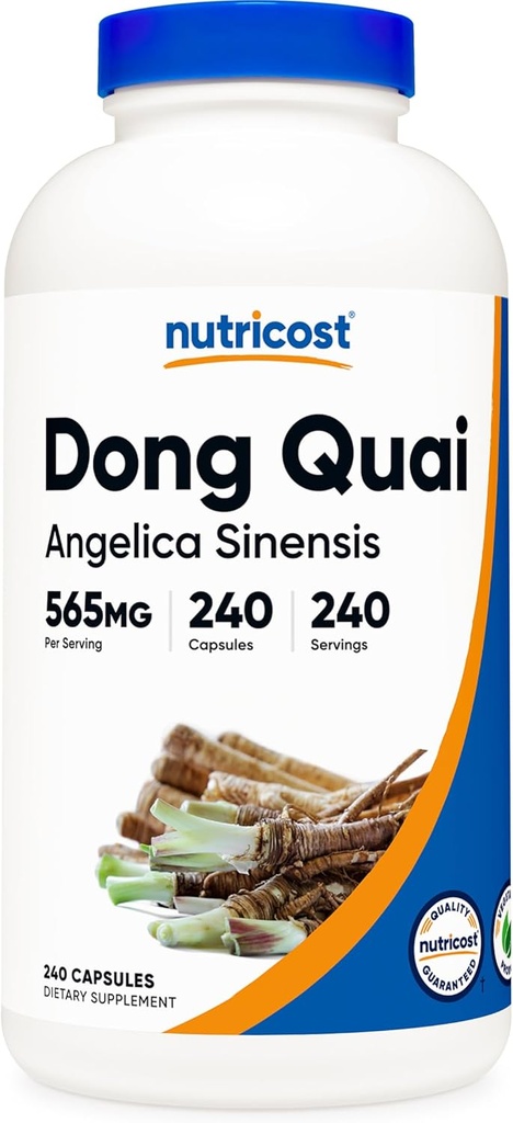 Nutricost Dong Quai 565mg、240カプセル(Angelica Sinensis) - ベジタリアンキャップ、非GMO、グルテンフリー