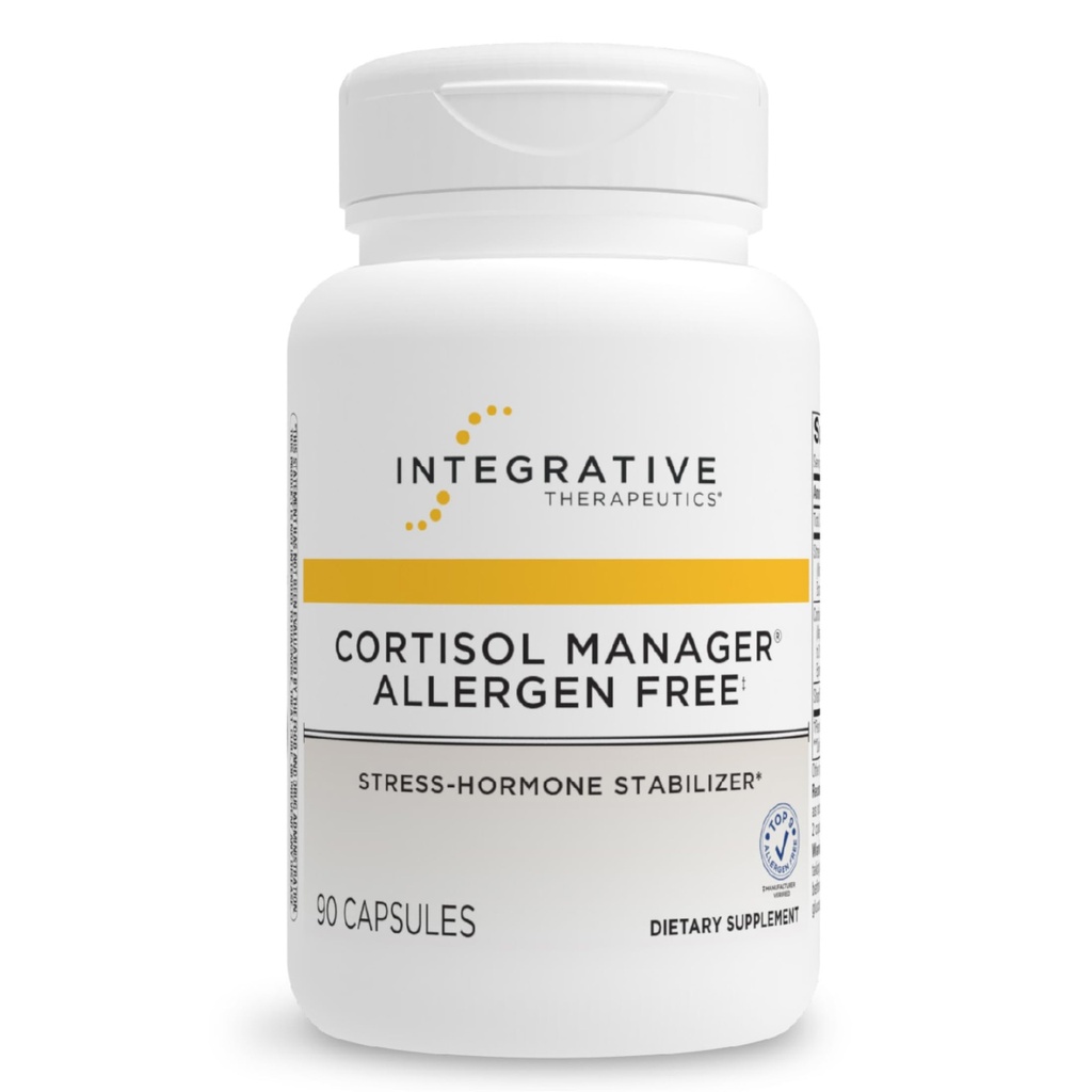 Integrative Therapeutics Cortisol Managerアレルゲンフリー - 健康なストレス対応のための副腎の健康サポートサプリメント* - ビーガン、非酪農場&グルテンフリー - 90カプセル(45のサービング)