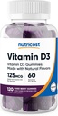 NutricostビタミンD3グミ5,000 IU (125mcg)、120グミ - 混合ベリー風味、60のサービング