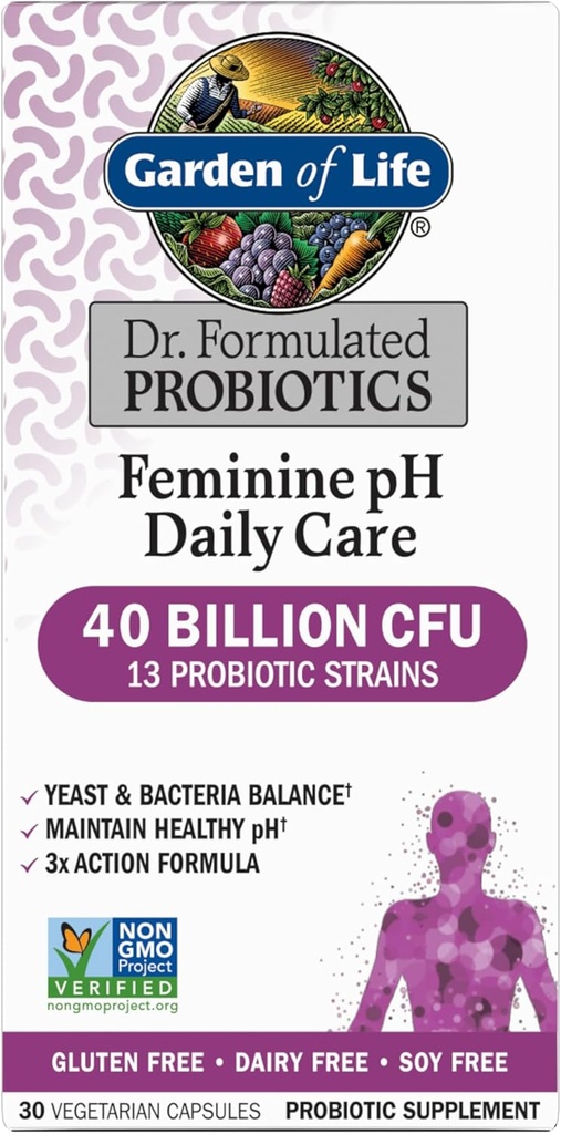 生命の庭、Femini Phの毎日の心配のプロバイオティック カプセル、30の計算