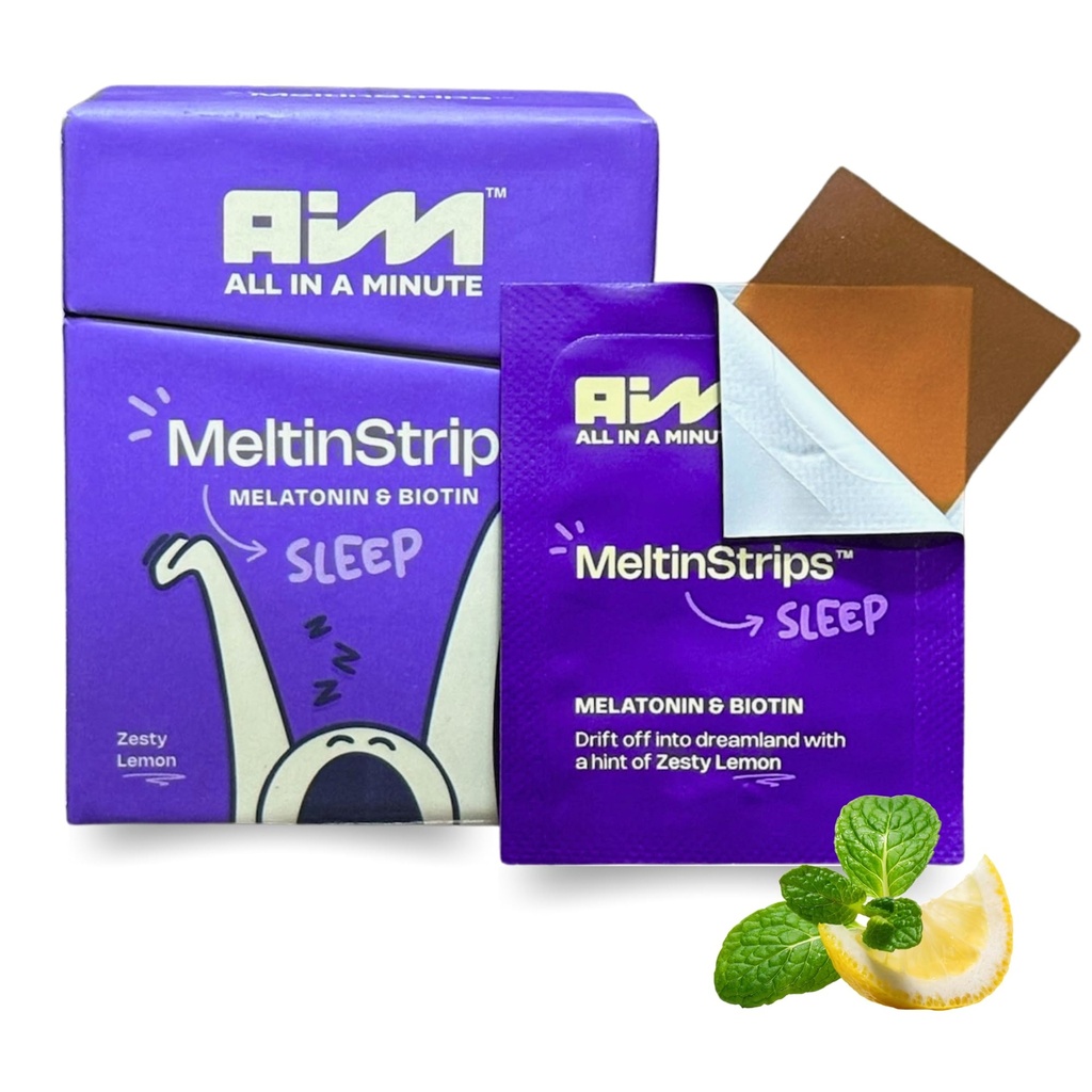 MeltinStripsTM5mgメラトニン、Biotin、Valeian Root、Lemon Balm & Chamomileの5mgメラトニン、Biotin、Valeliaian Root、Lemon Balm & Chamomileの速い行為の睡眠のストリップ  自然な睡眠の援助  毛の落下を減らして下さい  完全菜食主義者の砂糖の自由な  ゼスティスのレモン味30のストリップ