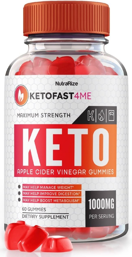 ヌートラライズ KetoFast4ME Keto+ACV 高度の減量、最高の強さの補足、Gomitas Gummyのレビューのためのグミー(60のグミー)