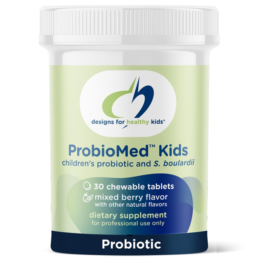 健康の ProbioMed の子供のChewable Probiotic のための設計-子供のための 10b CFU の腸及び免疫サポート-Lactobacillus、Bifidobacterium + Saccharomyces boulardii - おいしい果実味(30錠)
