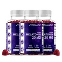 Vitamatic Melatonin 大人のための20のmgのガミー、30のサービング- 60のベジタリアンのガミー-非ウサギの形成の補足