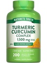 Nature's Truthターメリッククルクミンコンプレックス | 1500mg | 200カプセル | ブラックペッパーエキス付 | 非GMO&グルテンフリーサプリメント