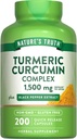 Nature's Truthターメリッククルクミンコンプレックス | 1500mg | 200カプセル | ブラックペッパーエキス付 | 非GMO&グルテンフリーサプリメント
