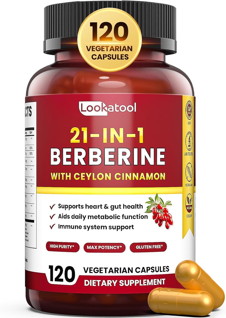 セイロンシナモンと21-in-1 Berberineの補足 - 有機ベルベリンHCLのPhytosomeのMetabolismサポート120のカプセルのための5Xより高い吸収