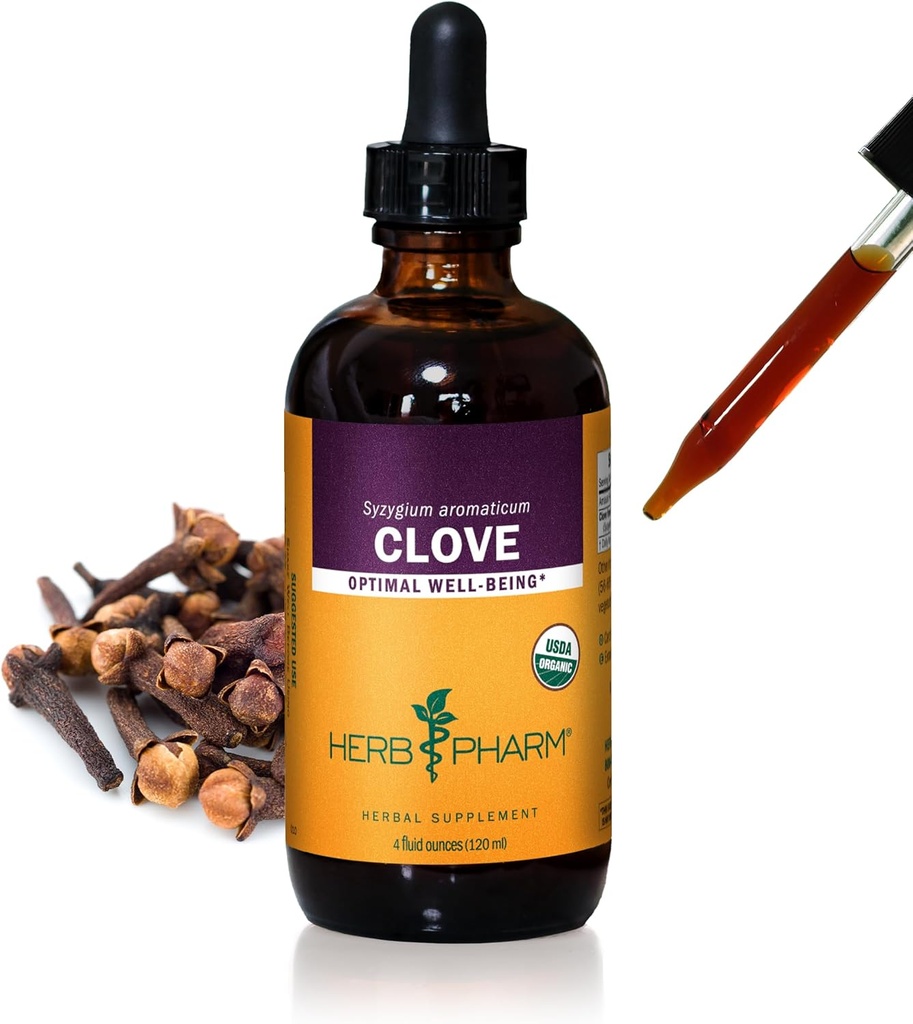ハーブ Pharm は有機性 Clove の液体のエキス- 4 つの Ounce を証明しました