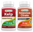 Kelpの補足150のMcg及びカリウムのクエン酸塩99mg