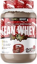 Musclesport Lean Whey RevolutionTMプロテインパウダー - Wheyプロテインアイソレート - 低カロリー、低炭水化物、低脂肪、信じられないほどの味 - スコープあたり25gプロテイン - 2lb赤ベルベット
