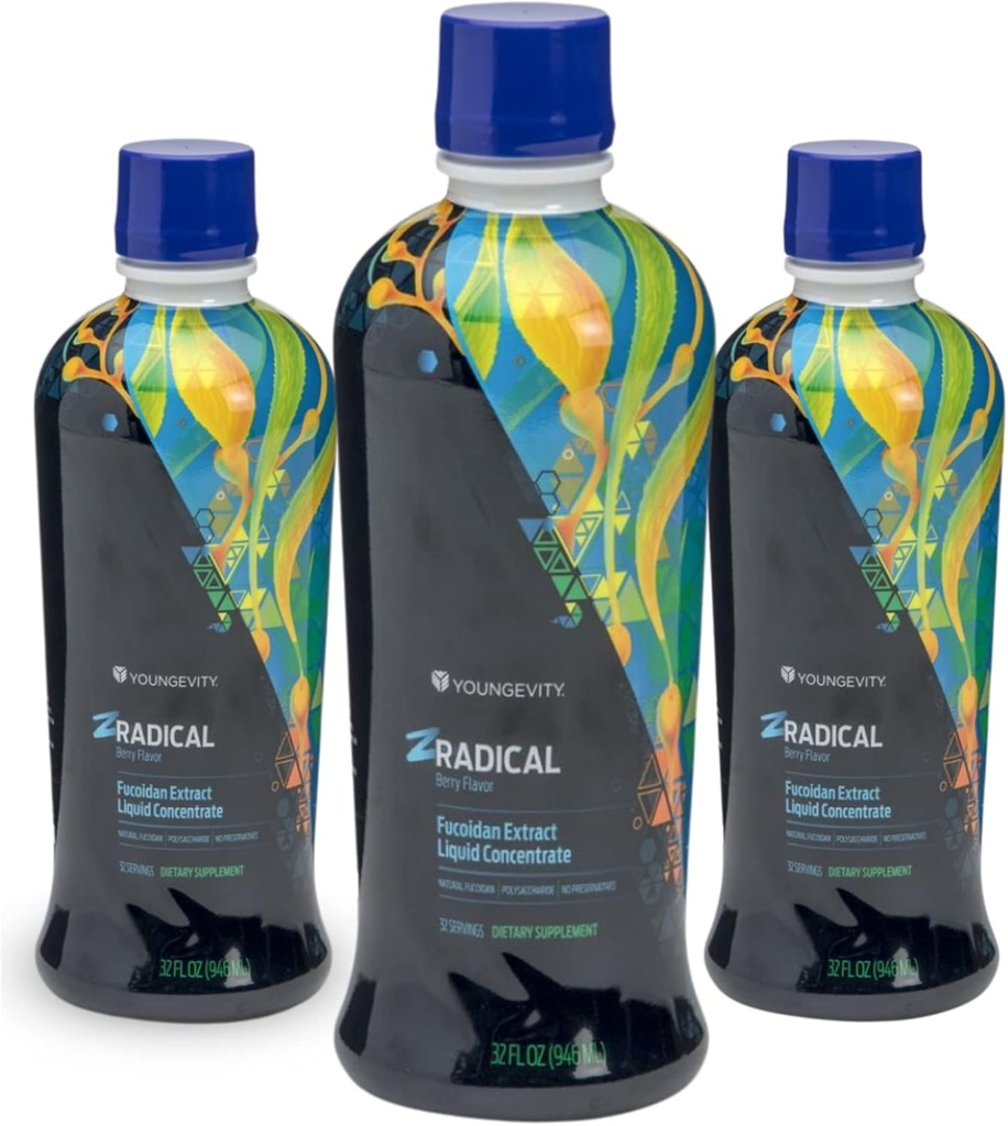 3セット - 免疫サポートサプリメント。 Zradical 若返り. 純粋なフコイダン健康ドリンク32OK