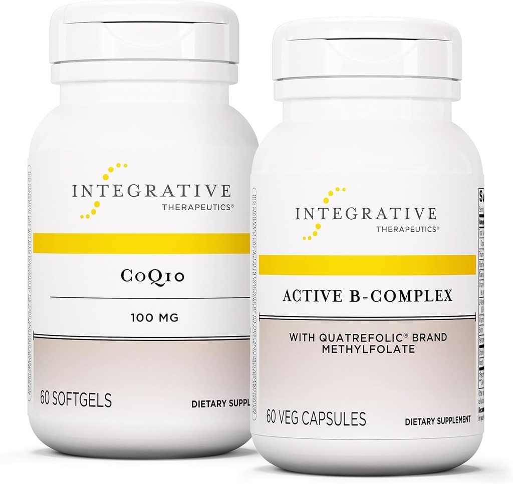 アクティブBコンプレックス、60カプセル&CoQ10(100mg)、60Softgels - アクティブBコンプレックス、エネルギー代謝をサポートする - 心臓と脳の健康をサポート*