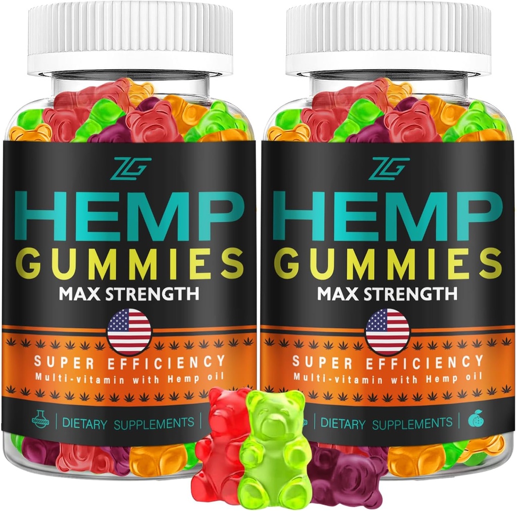 Hemp GummiesはRеstful Nap - (2パック)の純粋な高い効力の有機性麻オイルによって注入される大きい熊のガミー-大人のAppleのための100%の自然な麻のガミー