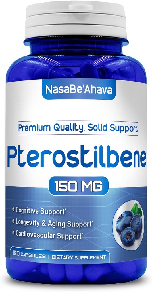 余分強さの Pterostilbene の補足 | 完全菜食主義者の友好的な 150mg の Pterostilbene のカプセル | 老化の心免疫および頭脳サポートのための酸化防止の補足 | アメリカで(180 日の供給)