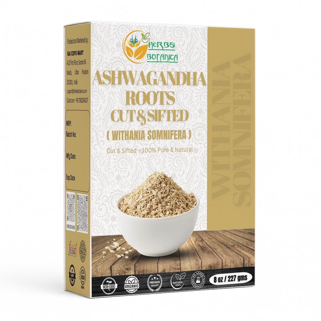 ハーブのボタニカのAshwagandhaの根の茶ルーズの葉はハーブ ティー、Ashwagandhaの茶ハーブの補足、Immuneサポートおよび強さのためのwithania Somnifera 3-5のmmのサイズ8のOzのパッケージを切りました