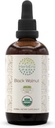 HerbEra Black Walnut B120 USDA Organic Tincture | アルコールフリーエキス、高効力ハーブドロップ | 認定有機黒クルミ(Juglans Nigra) 乾燥ハール(4 fl oz)