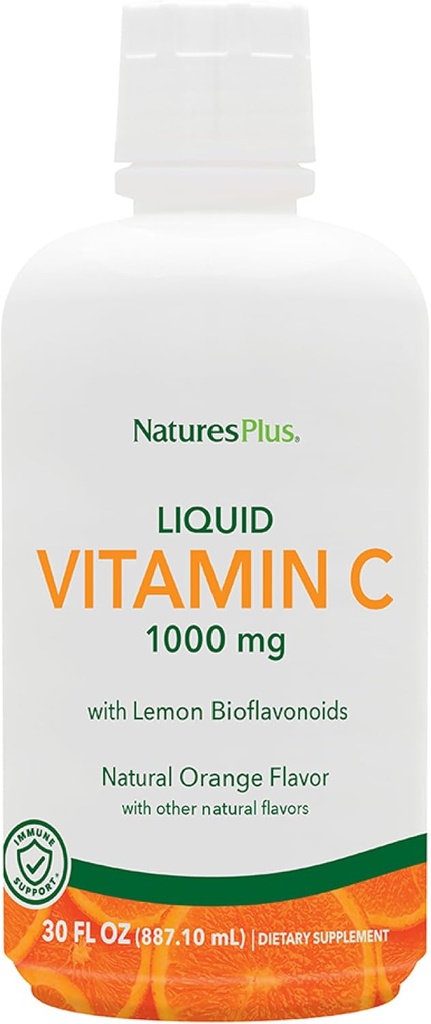 NaturesPlus液体ビタミンC - 1000 mg、30 fl oz - レモンバイオフラボノイド - ベジタリアン、グルテンフリー - 30 サービング