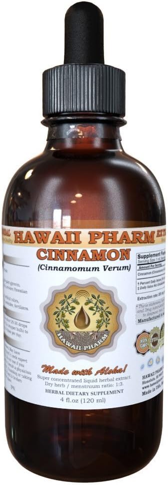 ハワイファームシナモン液エキス、シナモン(Cinnamomum Verum)バークパウダー厚さ4オンス
