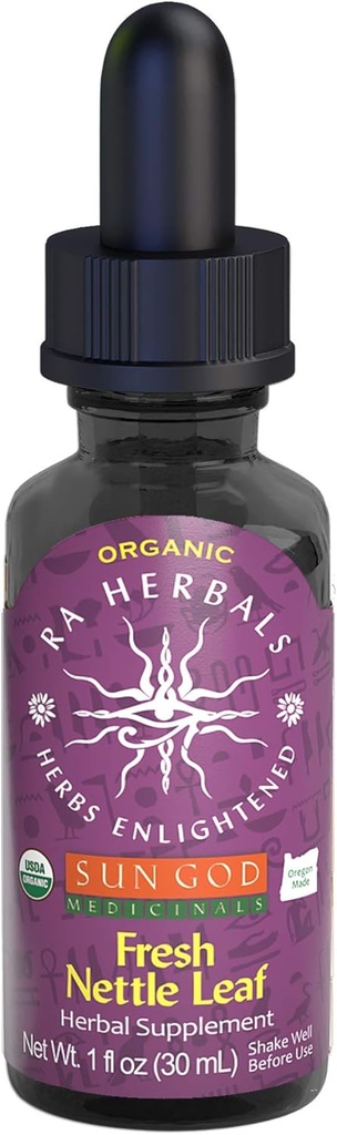 RA Herbals認定オーガニックフレッシュネトルリーフチン | ウェルネス用天然ハーブエキス | 栄養とリフレッシュブレンド | 1オンス