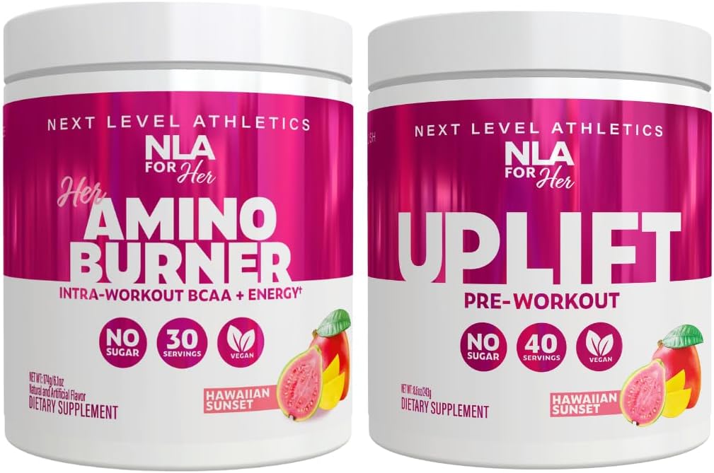 NLA for Her Pre/Intra Workout Stack(Thermogenic Amino Hawaiian SunsetとUplift Pre Workout Hawaiian Sunsetを含む)