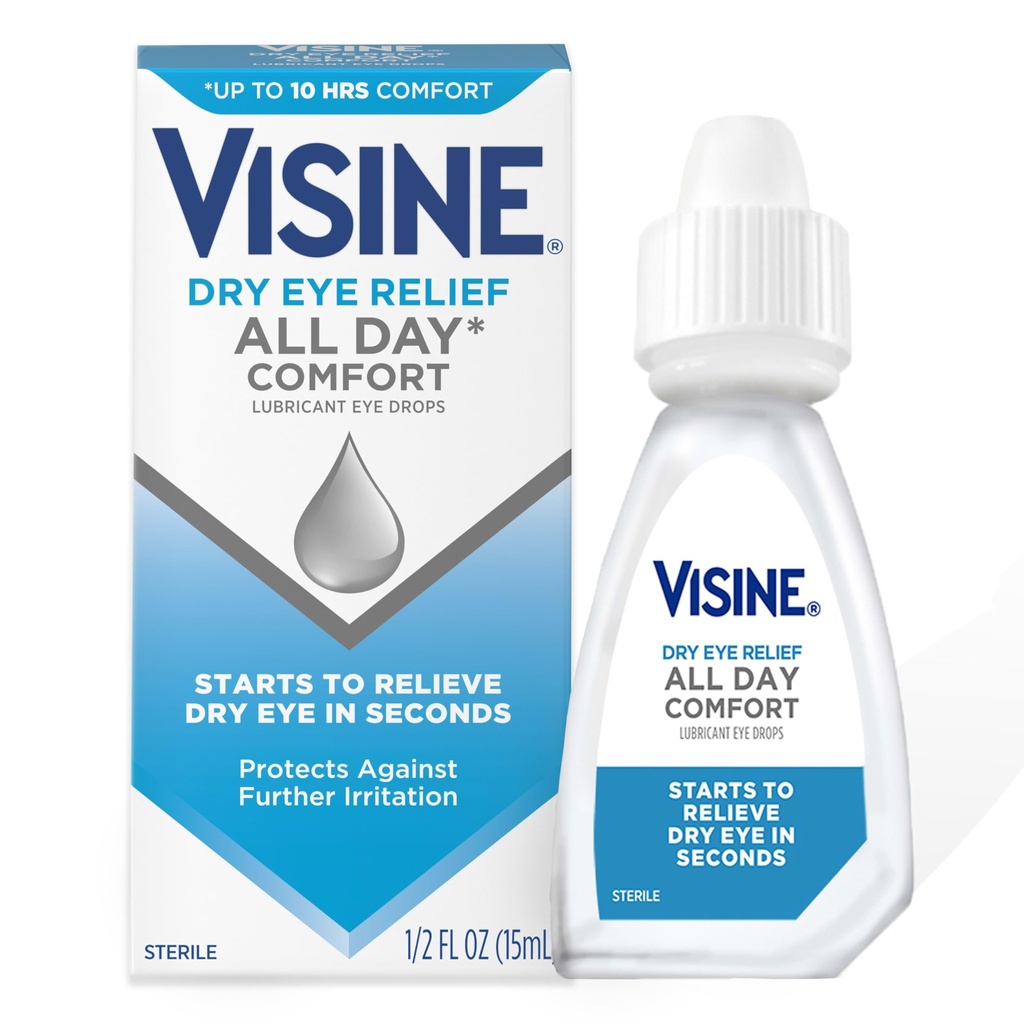 Visineの乾燥した目の救助の1日の慰めの潤滑油の目の低下は10時間の慰め、ポリエチレンのグリコール、0.5のflの乾燥した目の低下のために低下します。 oz