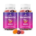 BeLive Probiotic Gummies - 消化の健康のための5億CFUとプロバイオティクス, 男性, 女性 & 免疫サポートのための子供プロバイオティックサプリメント, 砂糖無料 & ビーガン – ブルーベリー, イチゴ & オレンジ | 2-パック