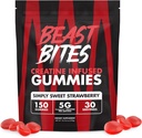 BEAST BITES - クレアチン注入ガミー - サービングごとに5gクレアクレアクレアクレアチンモノハイド - NSFスポーツ認定 - 30サービング