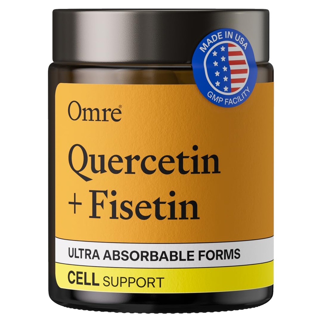 OMRE QuercetinおよびFisetinの補足-老化サポートのための第三者によってテストされるSenolytic補足- 500mg QuercetinのPhytosomeおよび100mg Fisetin -非常にBioavailableの形態
