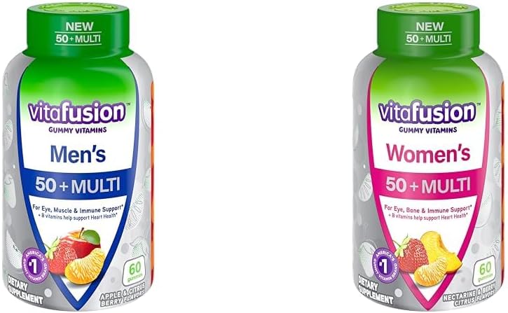 Vitafusion Men's and Women's 50+ Daily Multivitamin Gummies 60 Count