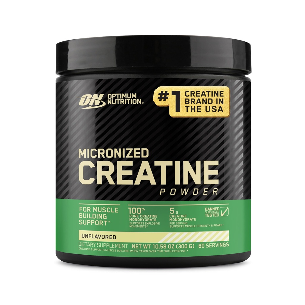 最適栄養の Micronized のクレアチンの Monohydrate の粉、Unflavored、60 のサービング、300 グラム(包装 5 月 Vary)