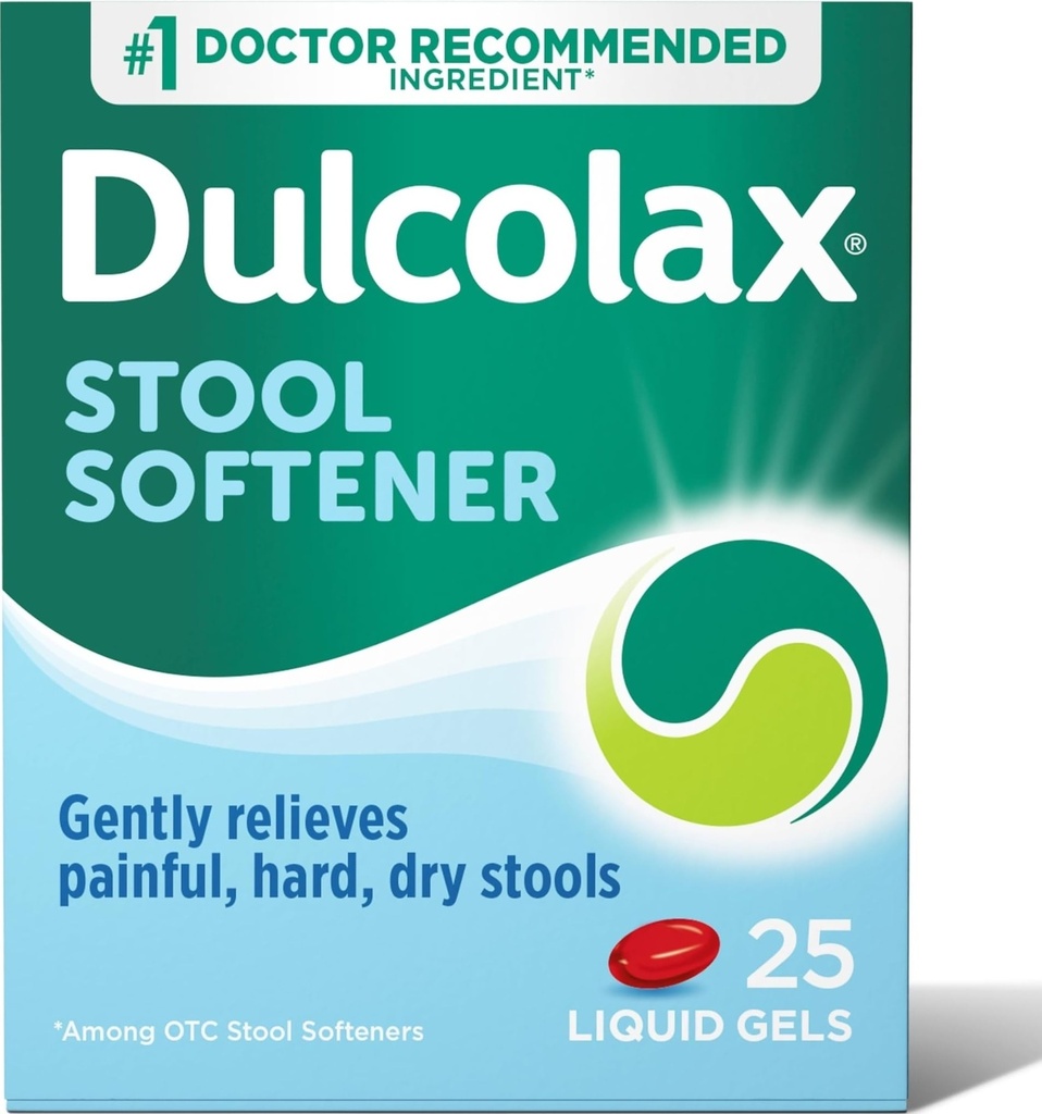 Dulcolaxの腰掛けの軟化剤の乳剤のゲルのカプセル、堅い、乾燥した腰掛けのための穏やかな便秘の救助、Docusateナトリウム100のmg、25の計算