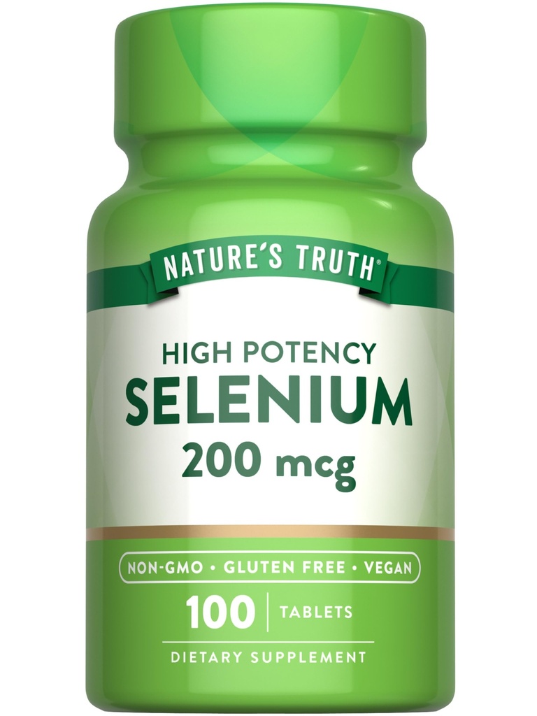 Nature's Truth Selenium 200 mcgサプリメント | エッセンシャルミネラルハイ効力錠 | 完全菜食主義者、非GMO&グルテンフリー
