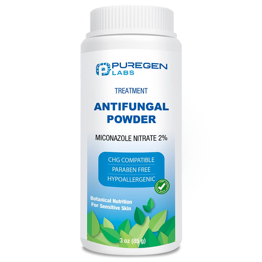 ピュアゲン ラボ 2% の Miconazole の Nitrate の反真菌の粉 Athlete のフィート、Jock の Itch および Ringworm の Talc は 3 つの oz (85g)放します